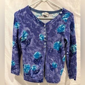 Blumarine Blue Floral Cardigan